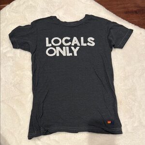 Gray 'Locals Only' T-Shirt Kids 14 Aviator Nation